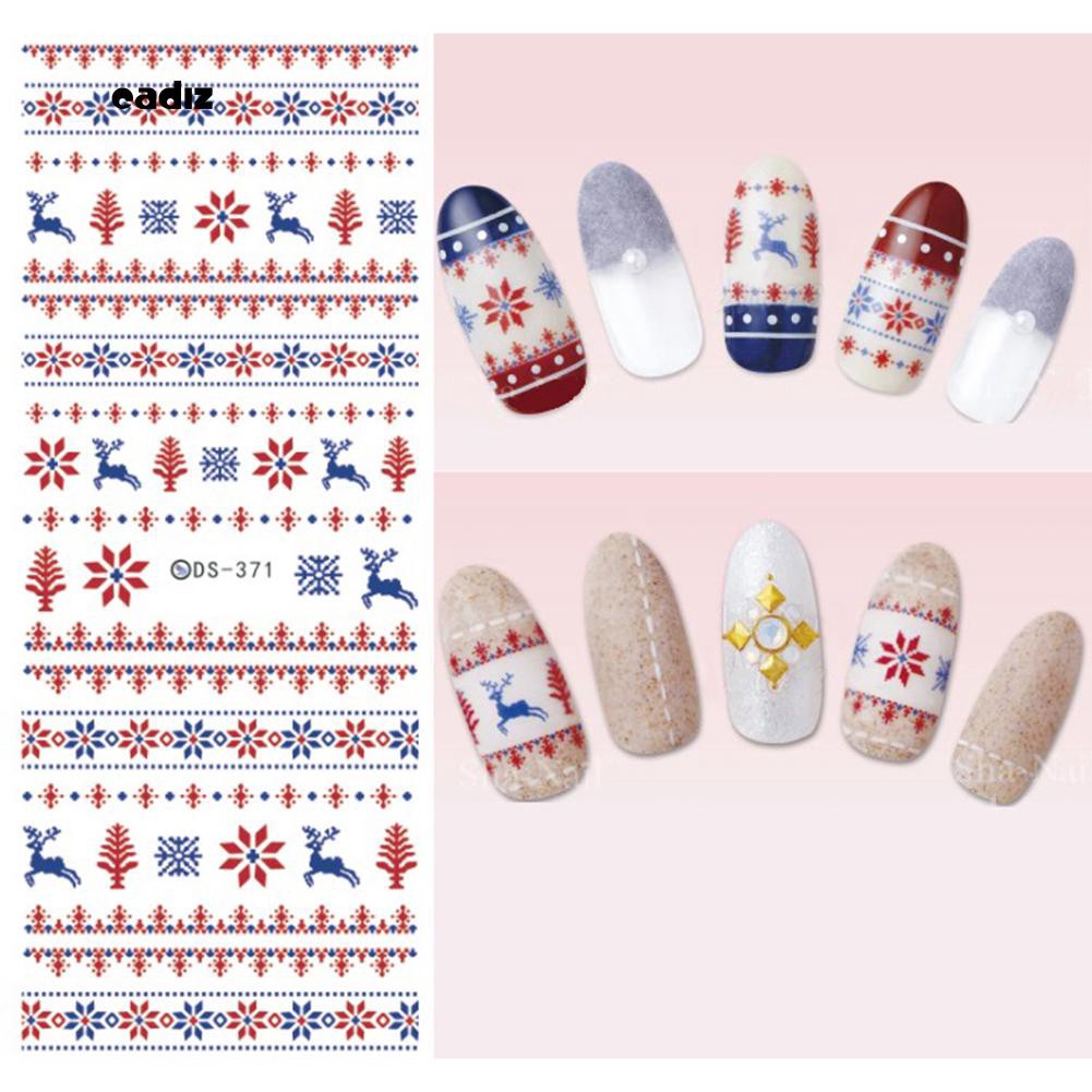 [Hàng mới về] Decal dán móng tay họa tiết giáng sinh