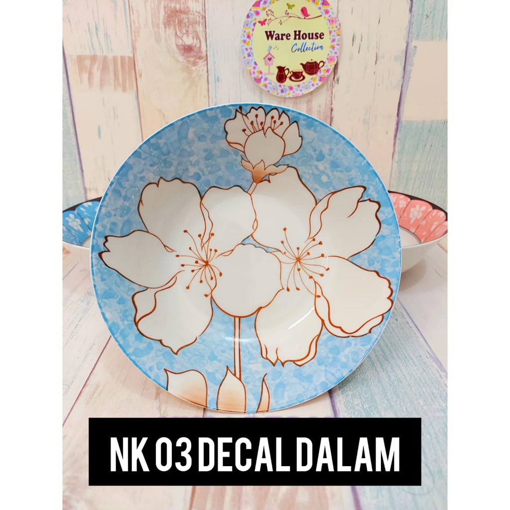 Decal Dán Trang Trí Bát Đĩa Nk 01 / Nk 02 Màu Trắng