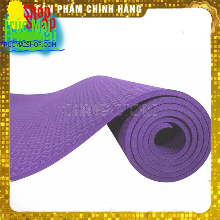 Thảm tập Yoga/ Gym TPE 2 LỚP Cao Su Non Dày, Êm Chống trơn tuột Trượt