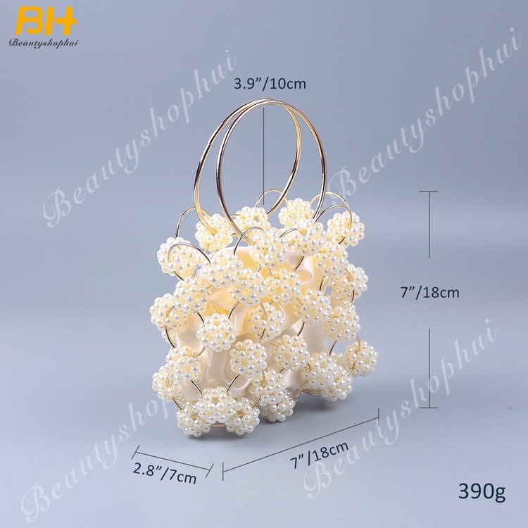 Túi Xách Đính Ngọc Trai Trắng Thời Trang Cho Nữ