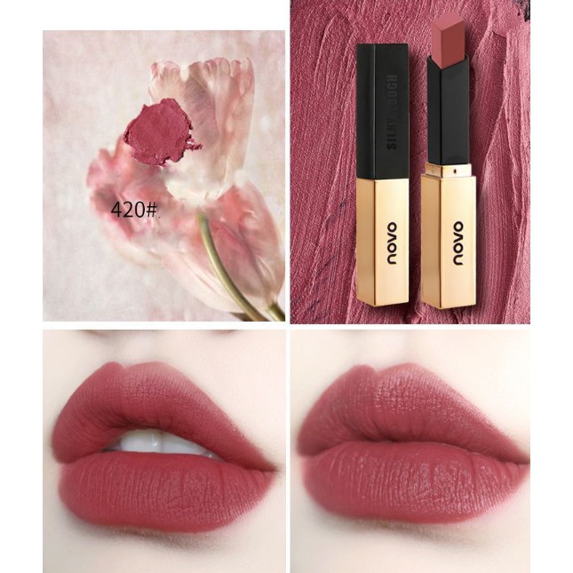 Son môi NOVO dạng thỏi ống vuông nhiều tông màu màu lì lâu trôi dưỡng ẩm tốt | BigBuy360 - bigbuy360.vn