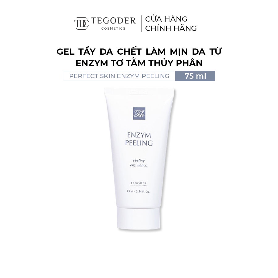 Gel tẩy da chết làm mịn da từ enzym tơ tằm thủy phân Tegoder Perfect skin enzym peeling 75 ml mã 0771