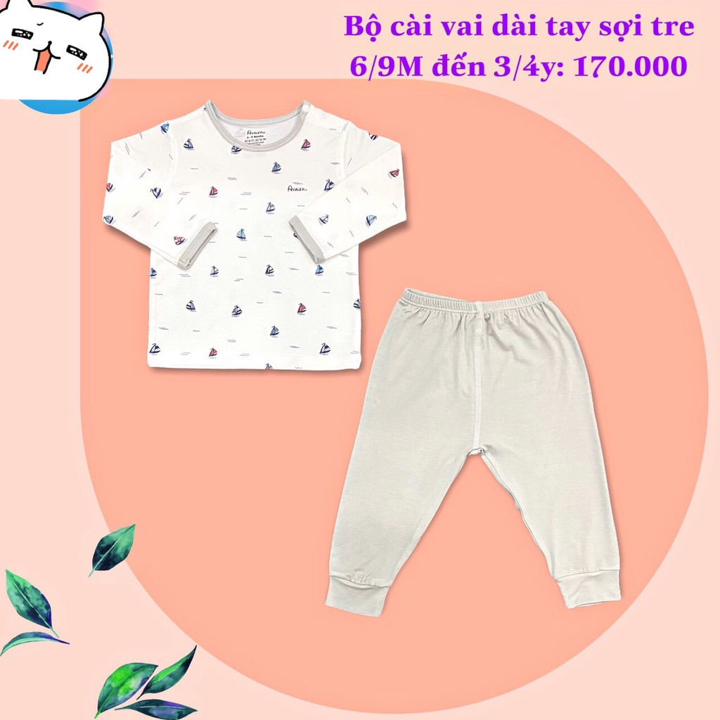 Avaler 2022 - Bộ Cài Vai Dài Tay Cho Bé Trai, Bé Gái Từ 6 Tháng đến 4 tuổi