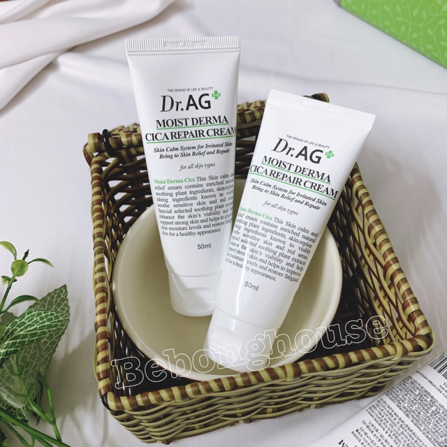 Dr.Ag+ Kem dưỡng ẩm dịu da mụn Moist Derma Cica Repair Cream