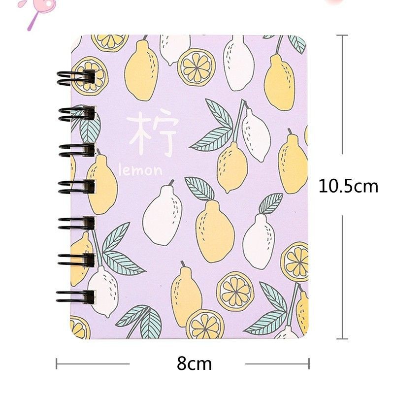 Sổ tay ghi chú mini A7 gáy lò xo bìa hoạt hình dễ thương