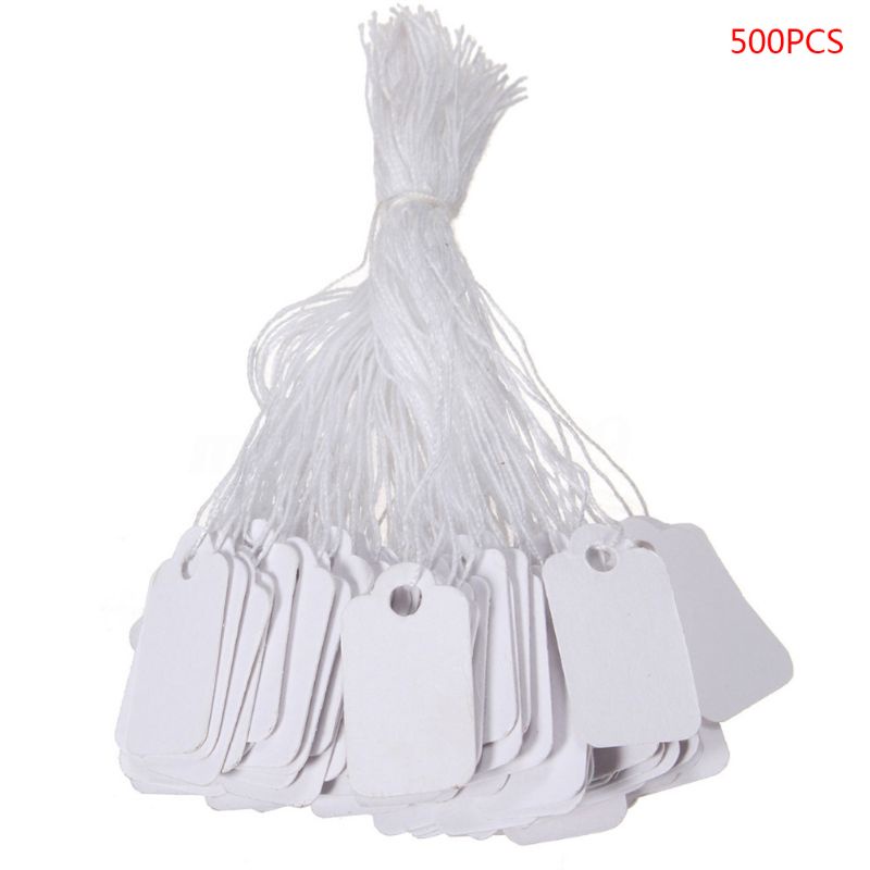 Set 500 Thẻ Tag Có Dây Treo Trưng Bày Đồ Trang Sức