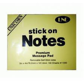 Giấy note vàng 3x2 UNC 4,9cmx7,6cm - GIẤY NOTE - NOTE