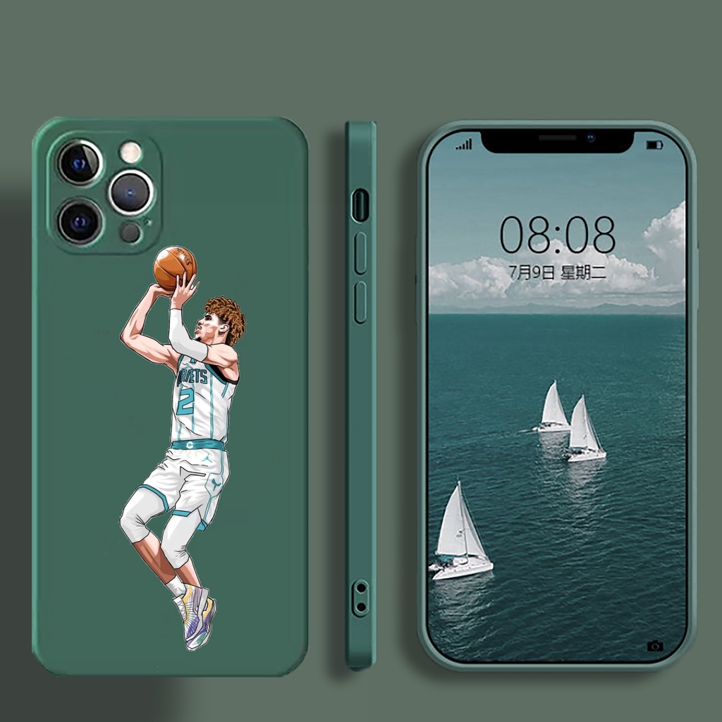 Ốp Điện Thoại Silicon Dẻo Chống Sốc In Họa Tiết Ngôi Sao Bóng Rổ NBA Cho iPhone 13 / 12 / 11