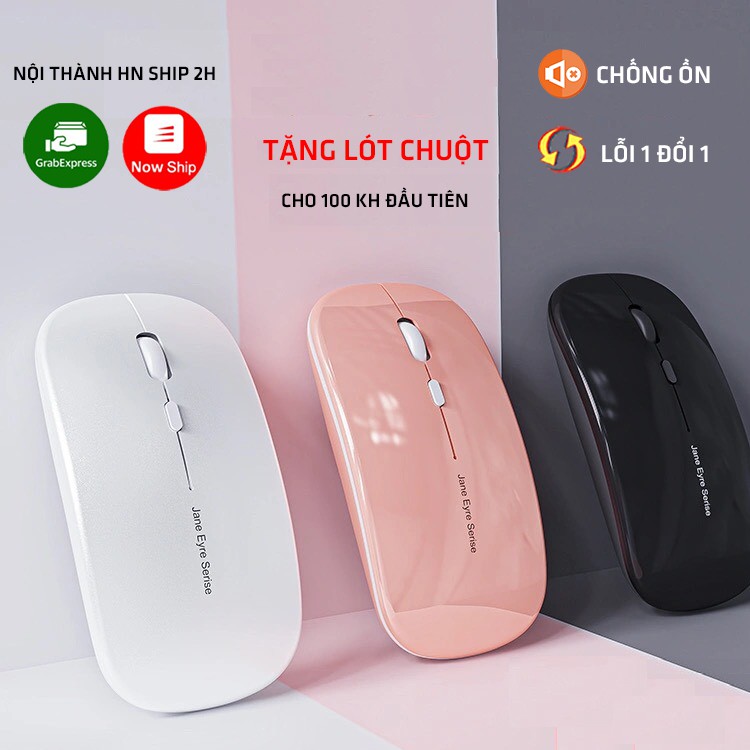 Chuột không dây 2.4g tự sạc pin TOPPU STORE M185 không tiếng click sạc 1 lần dùng 1 tuần cho Laptop PC Tivi Tv box