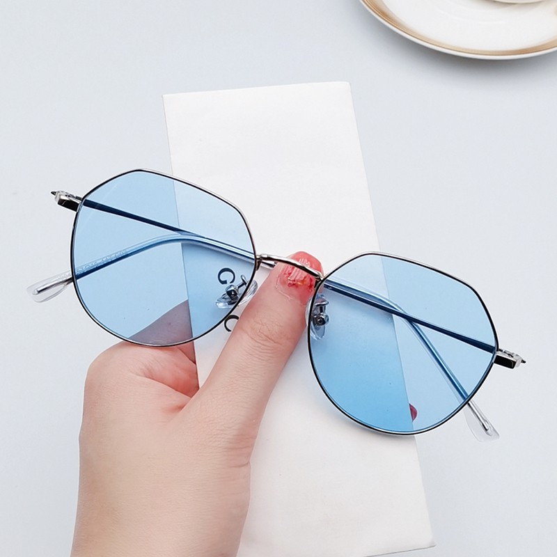 Mắt Kính Chống Bức Xạ Phong Cách Hàn Quốc Retro Thời Trang Cho Nữ