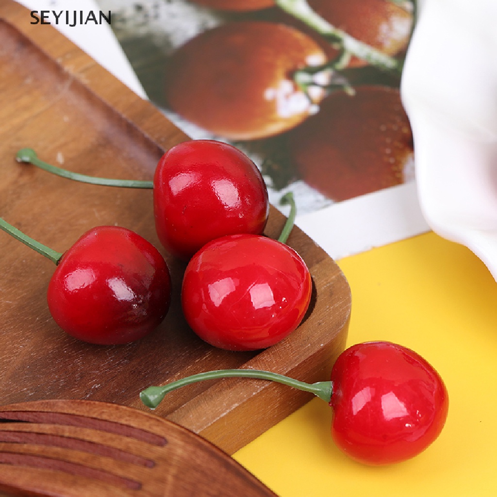 Set 20 Trái Cherry Giả Sống Động Như Thật Dùng Trang Trí