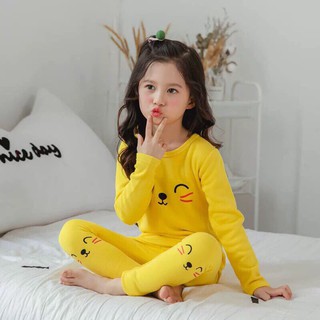 Đồ bộ thu đông hoạt hình bé gái