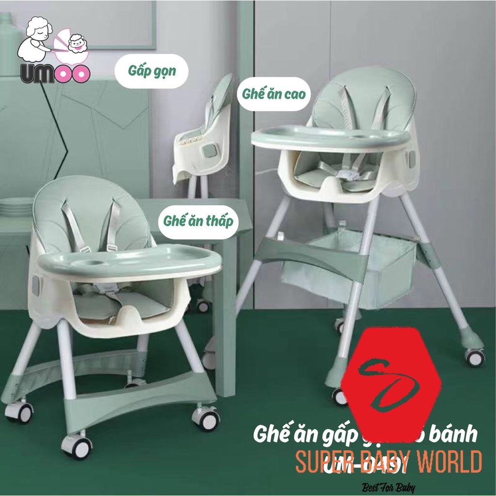 Ghế Ăn Gấp Gọn Umoo Có Bánh UM-04191 UM-0491