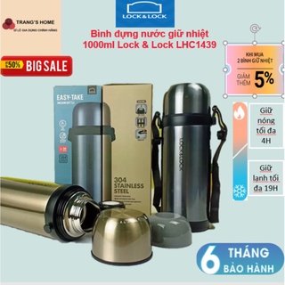 [HÀNG CAO CẤP CHÍNH HÃNG] Bình đựng nước giữ nhiệt 1000ml Lock & Lock LHC1439, ủ trà nóng, có nắp uống /HCH007