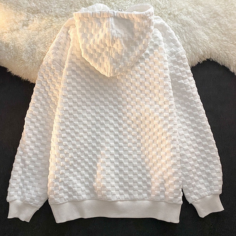 Áo khoác cardigan IELGY có khóa kéo mũ trùm đầu ôm dáng dành cho nữ