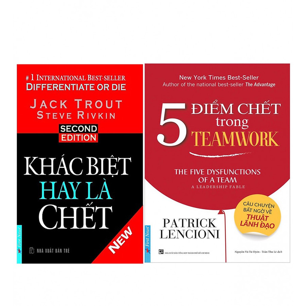 Sách - Combo : Khác biệt hay là chết  + 5 điểm chết trong Teamwork ( 2 cuốn )