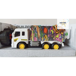 XE ĐỔ RÁC GRAFFITI ĐIỀU KHIỂN TỪ XA 7 ĐỘNG TÁC, CÓ ĐÈN