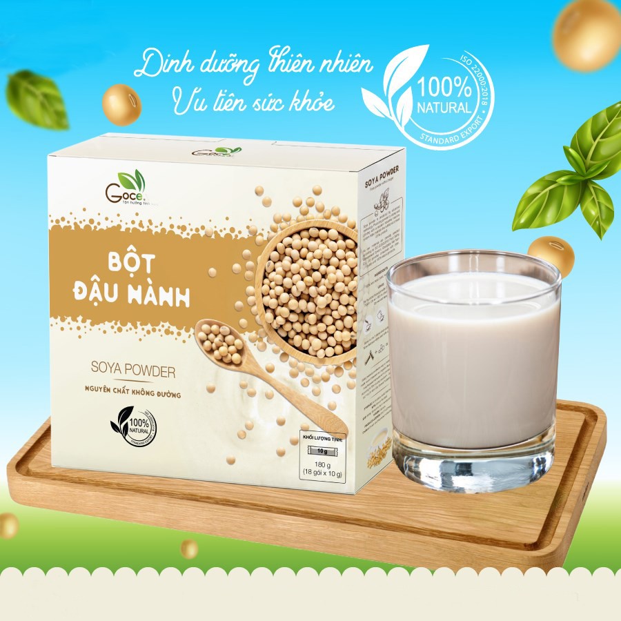 Bột đậu nành nguyên chất Goce – 180g (18 gói x 10g)