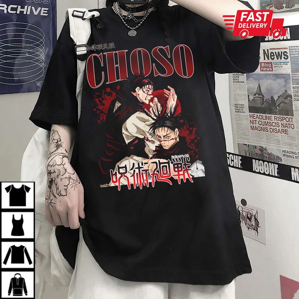 Áo thun hình Jujutsu Kaisen Choso anime Manga cực chất giá rẻ