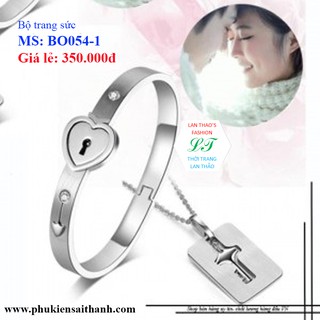Bộ trang sức Titan ổ khóa chìa khóa cực xinh