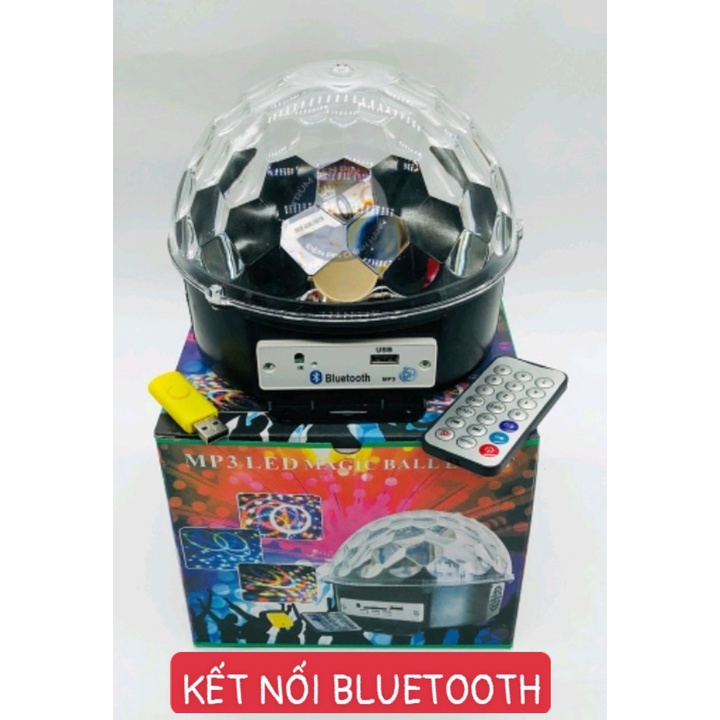 CẦU XOAY LED 7 MÀU KẾT NỐI BLUETOOTH TẶNG KÈM USB