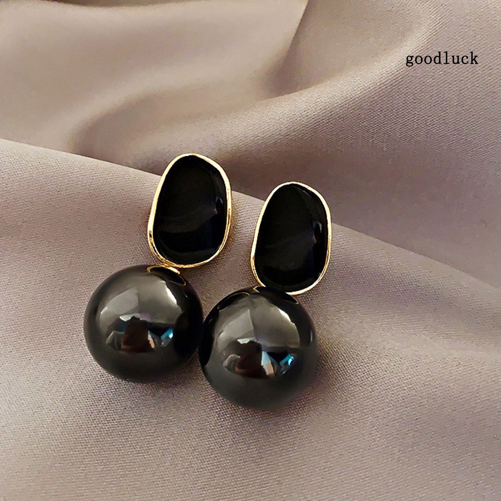 1 Cặp Bông Tai Nữ Đính Ngọc Trai Nhân Tạo Phong Cách Hàn Quốc