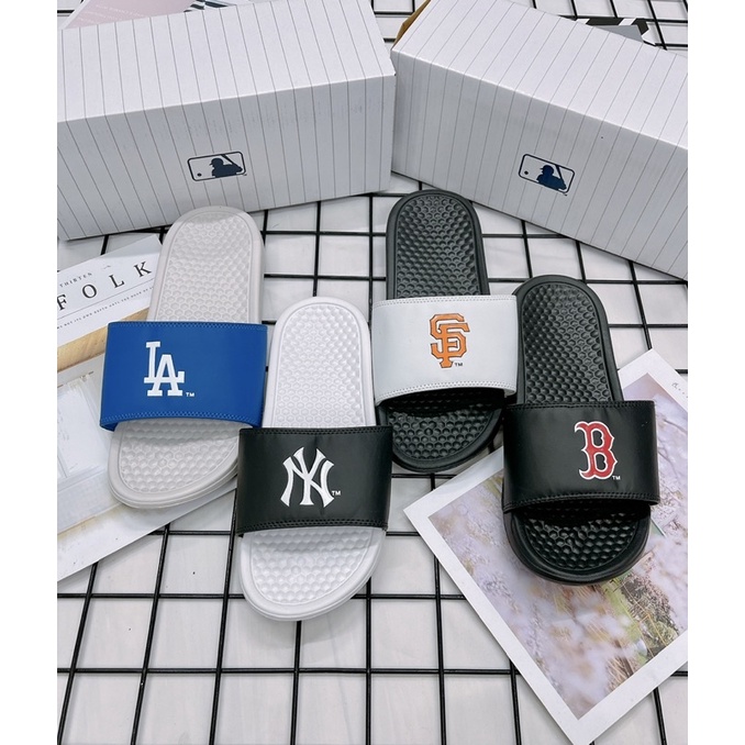 [CHÍNH HÃNG] DÉP MLB NỘI ĐỊA HÀN LOGO BÓNG CHÀY - DÉP QUAI NGANG - CÓ BILL MUA HÀNG
