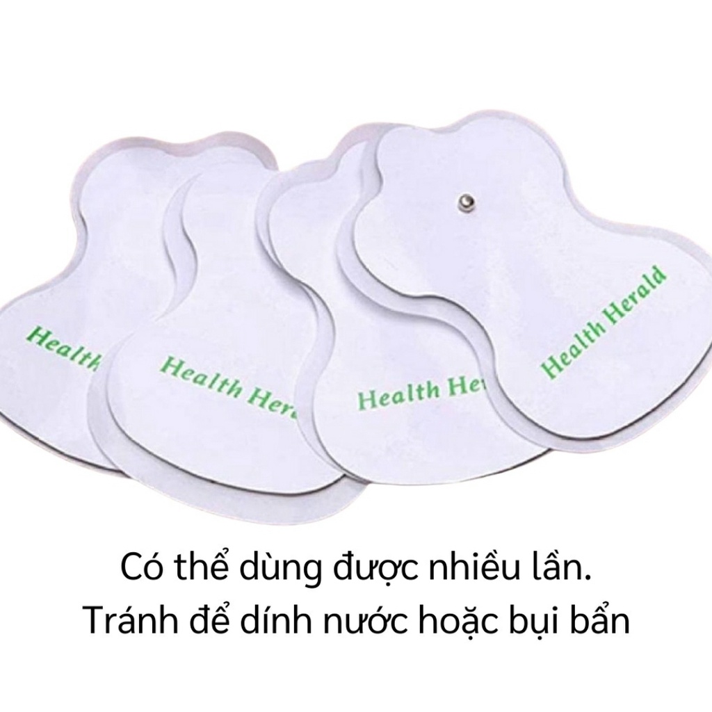 Bộ 4 Miếng Dán Rời Dùng Cho Tất Cả Dòng Máy Trị Liệu Xung Điện Tái Sử Dụng Được Nhiều Lần