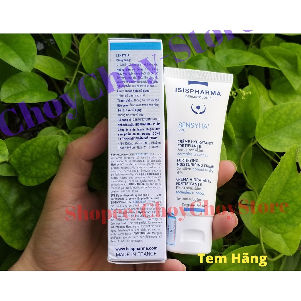[TEM CTY] ISIS Pharma Sensylia 24h & 24h Legere 40mL - Kem dưỡng ẩm và ngăn ngừa khô da