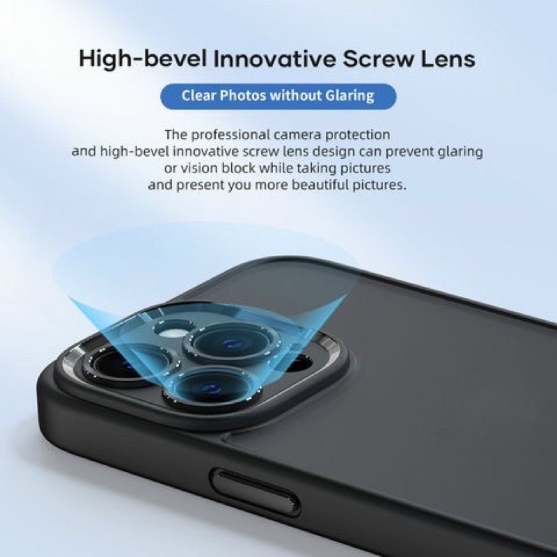 [13 | 13 Pro |13 Pro Max ] Ốp lưng Iphone Rock nhám bảo vệ cụm camera chống vân tay viền màu chống sốc cực đẹp