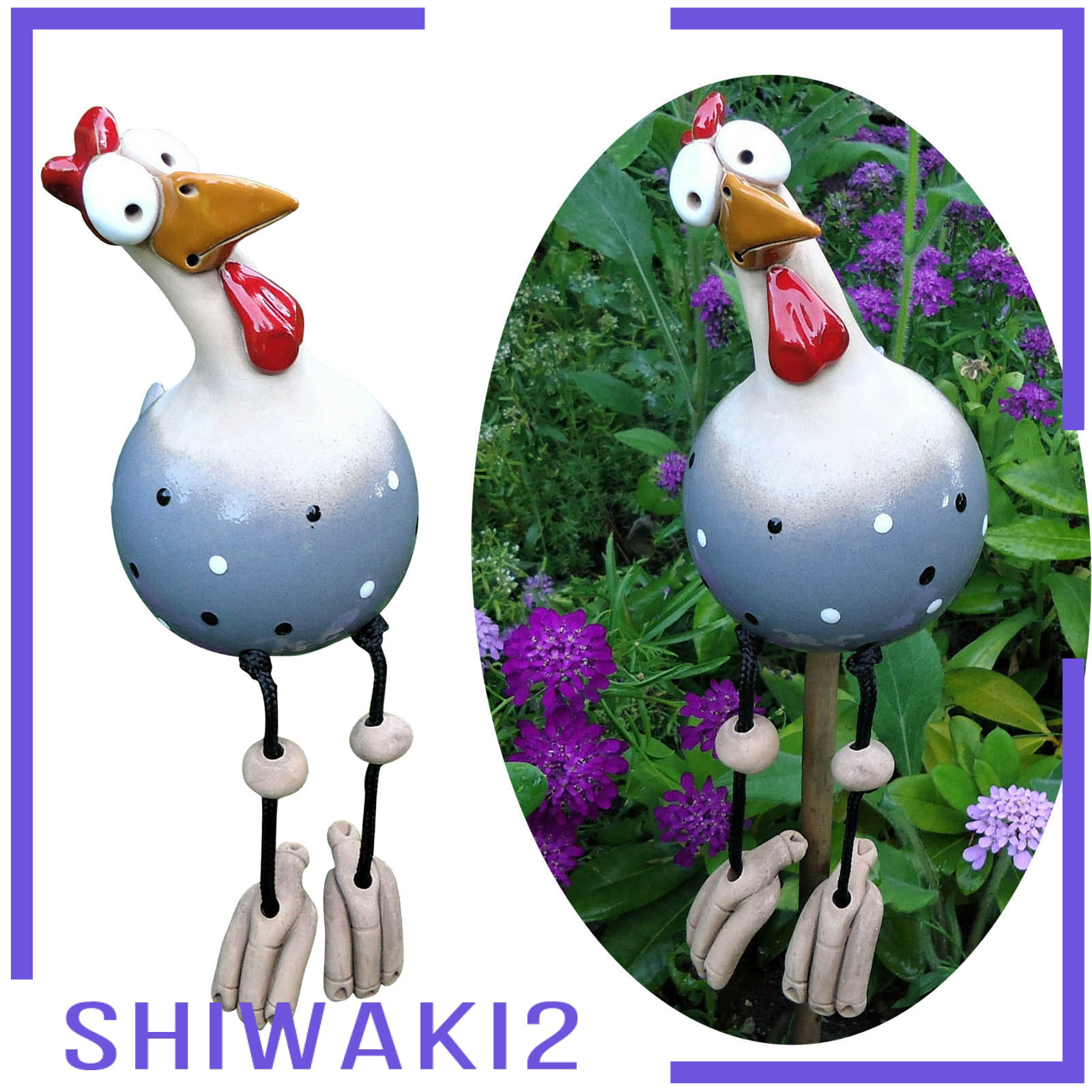 [SHIWAKI2]Chicken Figurine Resin Statue Festival Gifts Patio Yard Art decorate