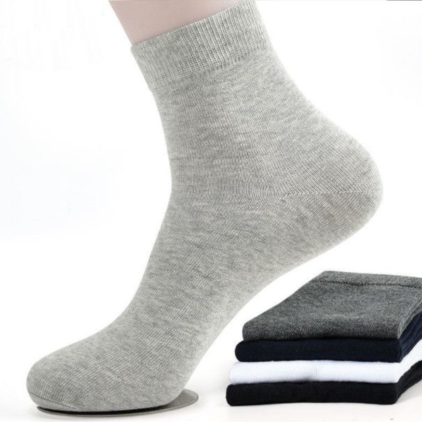 Vớ Nam Cổ Cao Vừa Và Dài Thấm Hút Mồ Hôi Màu Sắc Đơn Giản Bốn Mùa