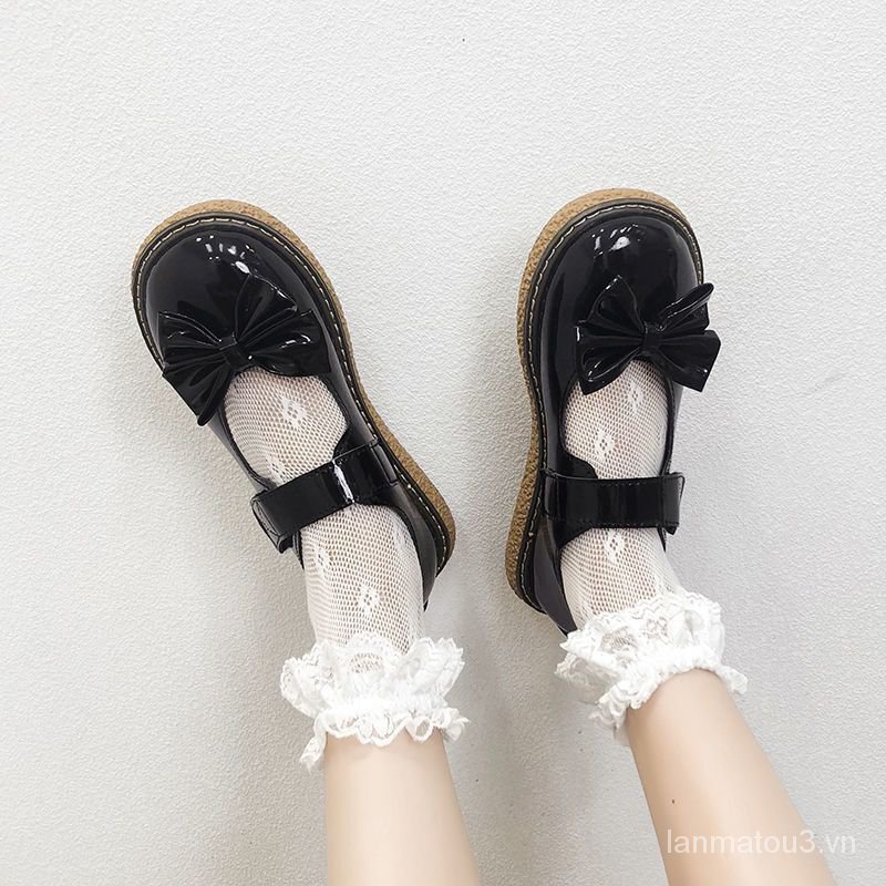 Giày Da Mũi Tròn Phong Cách Nhật Bản Thời Trang Cho Nữ | BigBuy360 - bigbuy360.vn