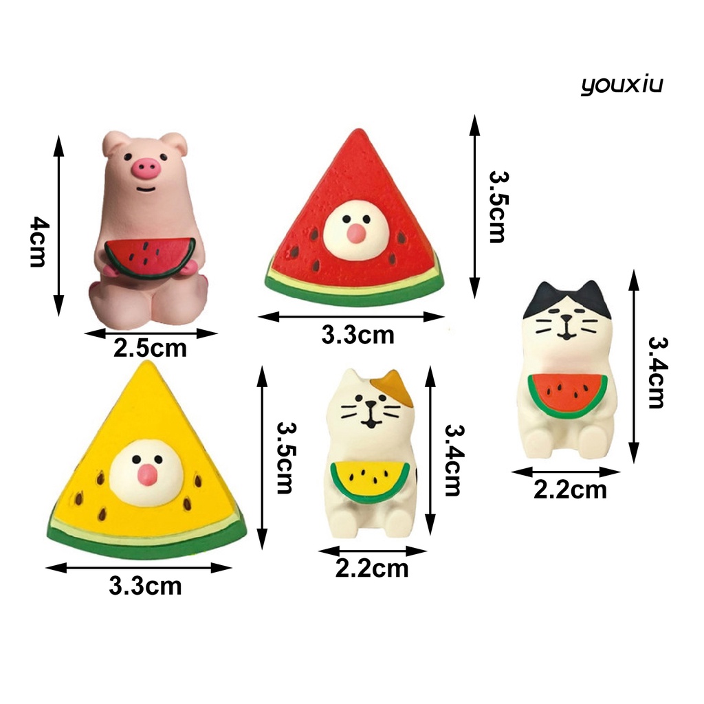 Mô Hình Đồ Chơi Hình Quả Dưa Hấu Mini Dùng Để Trang Trí Bánh Sinh Nhật