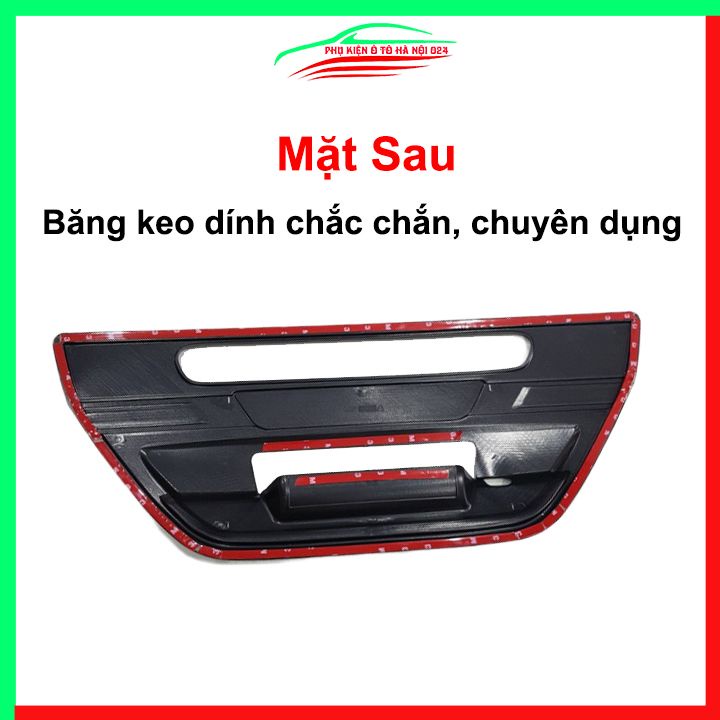 Ốp tay mở cốp mạ Hilux Revo 2016-2021 hai màu đen bạc (mạ crom) trang trí xe chống va đập hiệu quả