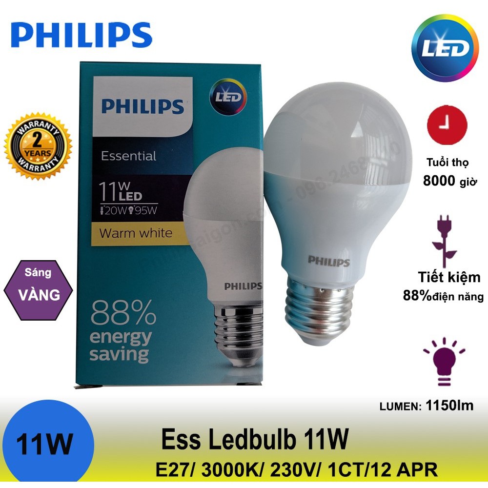 BÓNG ESS LED BULD 11W E27 6500K/3000K APR PHILIPS