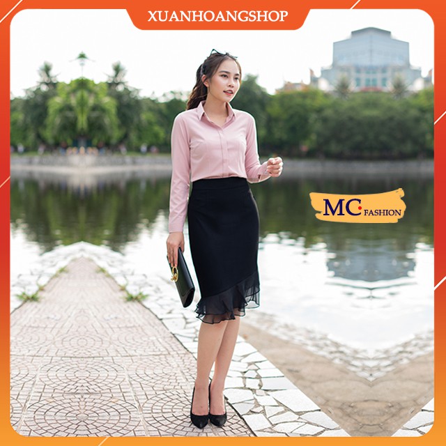 Chân Váy Công Sở Mc Fashion Nữ, Đuôi Cá, Dáng Dài, Ôm, Lưng Cao, Màu Đen, Chất Vải Đẹp, Không Có Túi, Cv0331 | BigBuy360 - bigbuy360.vn