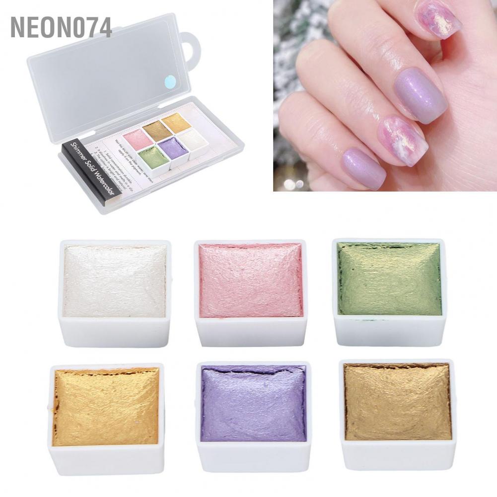 [Hàng mới về] Set màu nước trang trí móng màu nhũ ngọc trai tiện lợi cho gia đình/ salon DIY