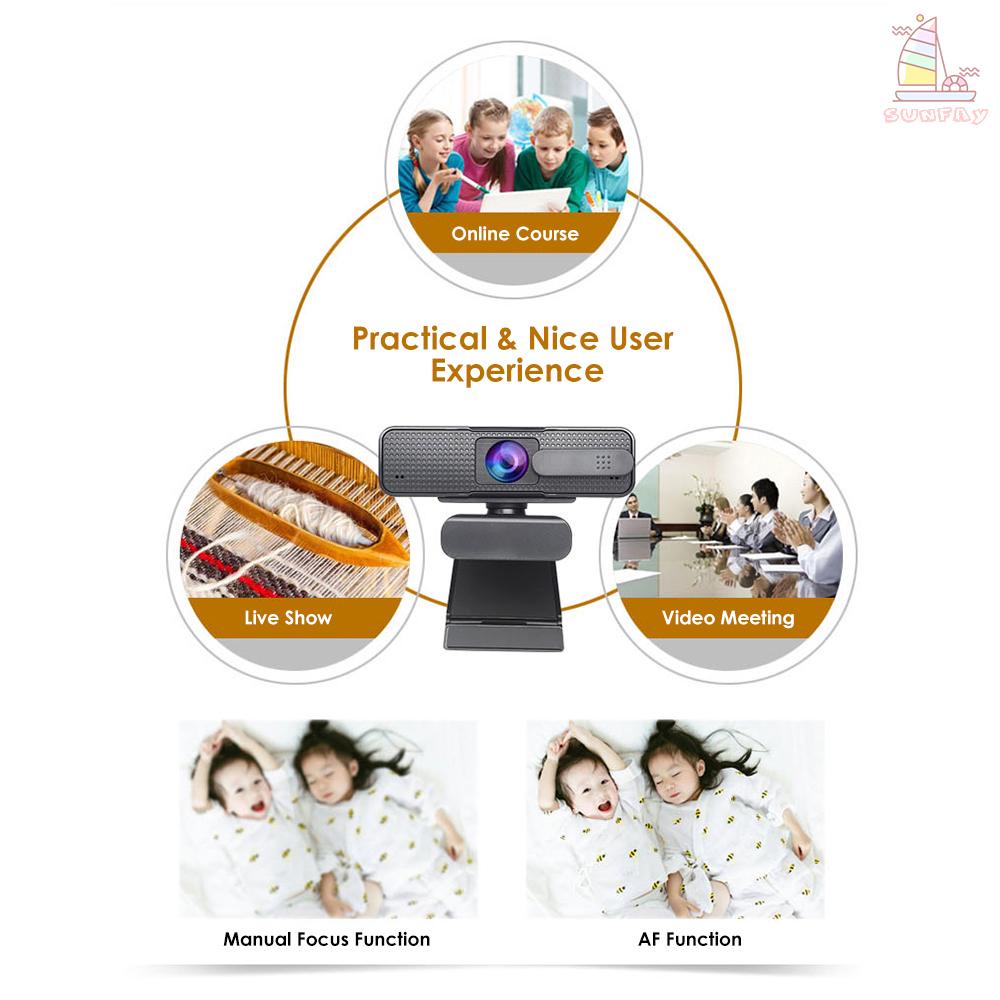 Webcam Ashu 1920x1080p Độ Phân Giải Cao Giảm Tiếng Ồn Tích Hợp Micro Usb2.0 Cổng Sạc Usb | BigBuy360 - bigbuy360.vn