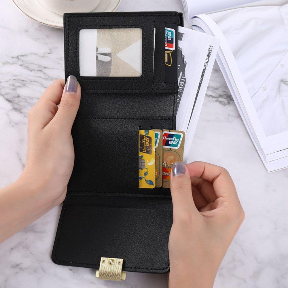 Ví Ngắn Bằng Da PU Thiết Kế Đơn Giản Thời Trang Cho Nữ