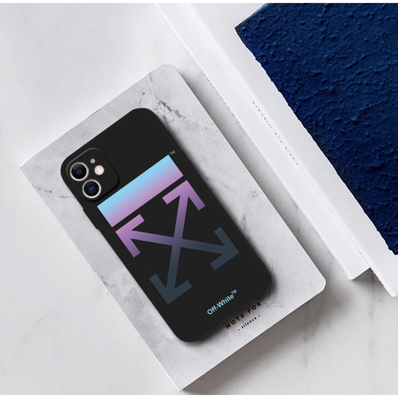 Thời Trang Ốp Điện Thoại Silicon tpu Họa Tiết off white Cho iphone 15 pro max 12 13 pro x xr 11 pro xs max 15 plus se2 6s 7 8 plus case
