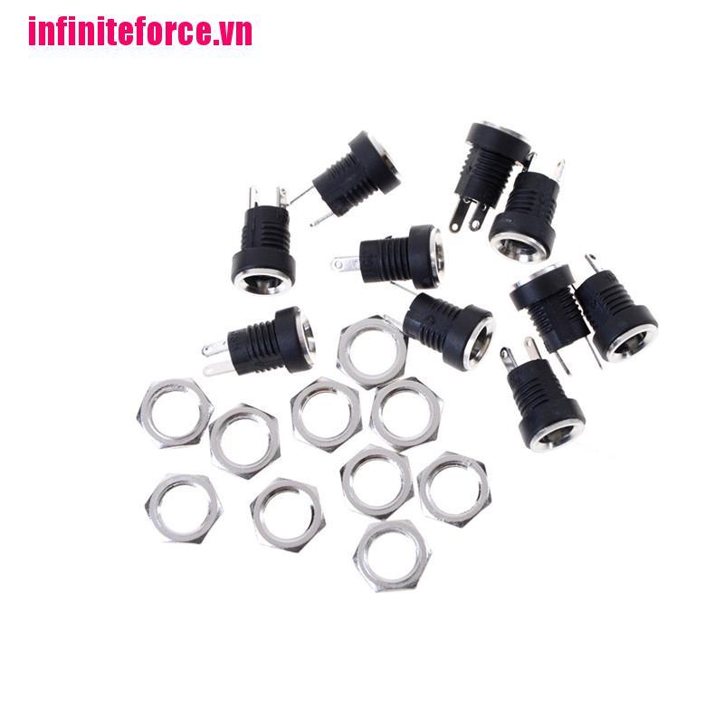 Set 10 đầu nối ổ cắm nguồn dc-022b 5.5x2.1mm cao cấp