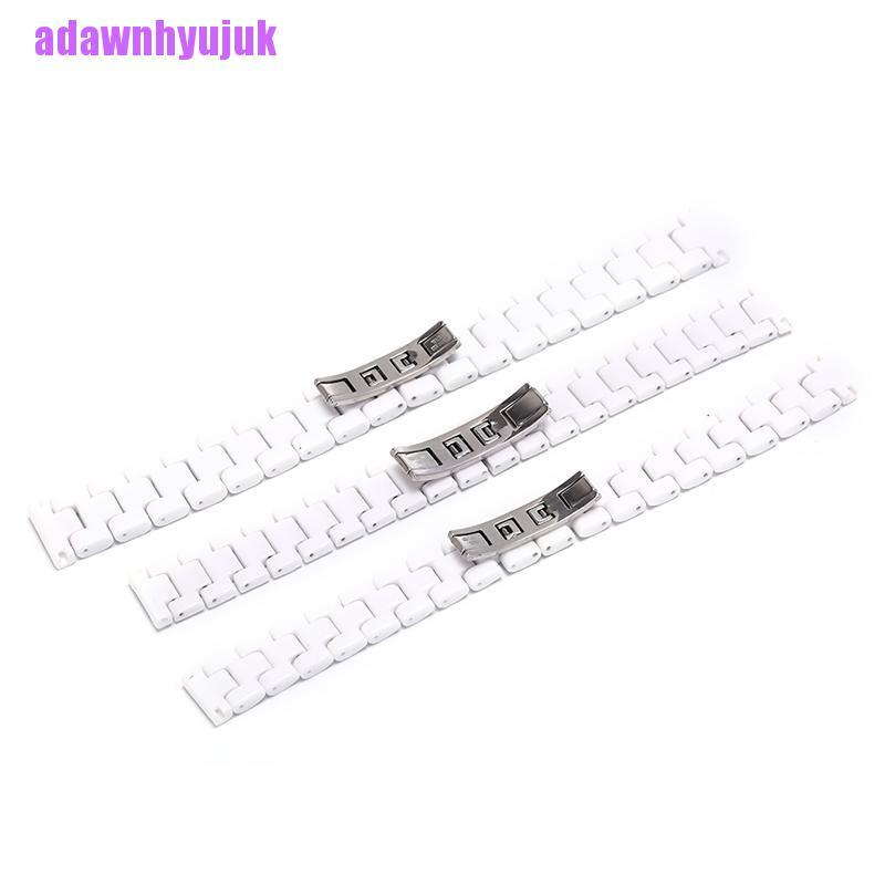 1 Dây Đeo Đồng Hồ Bằng Sứ Trắng 14mm 16mm 18mm