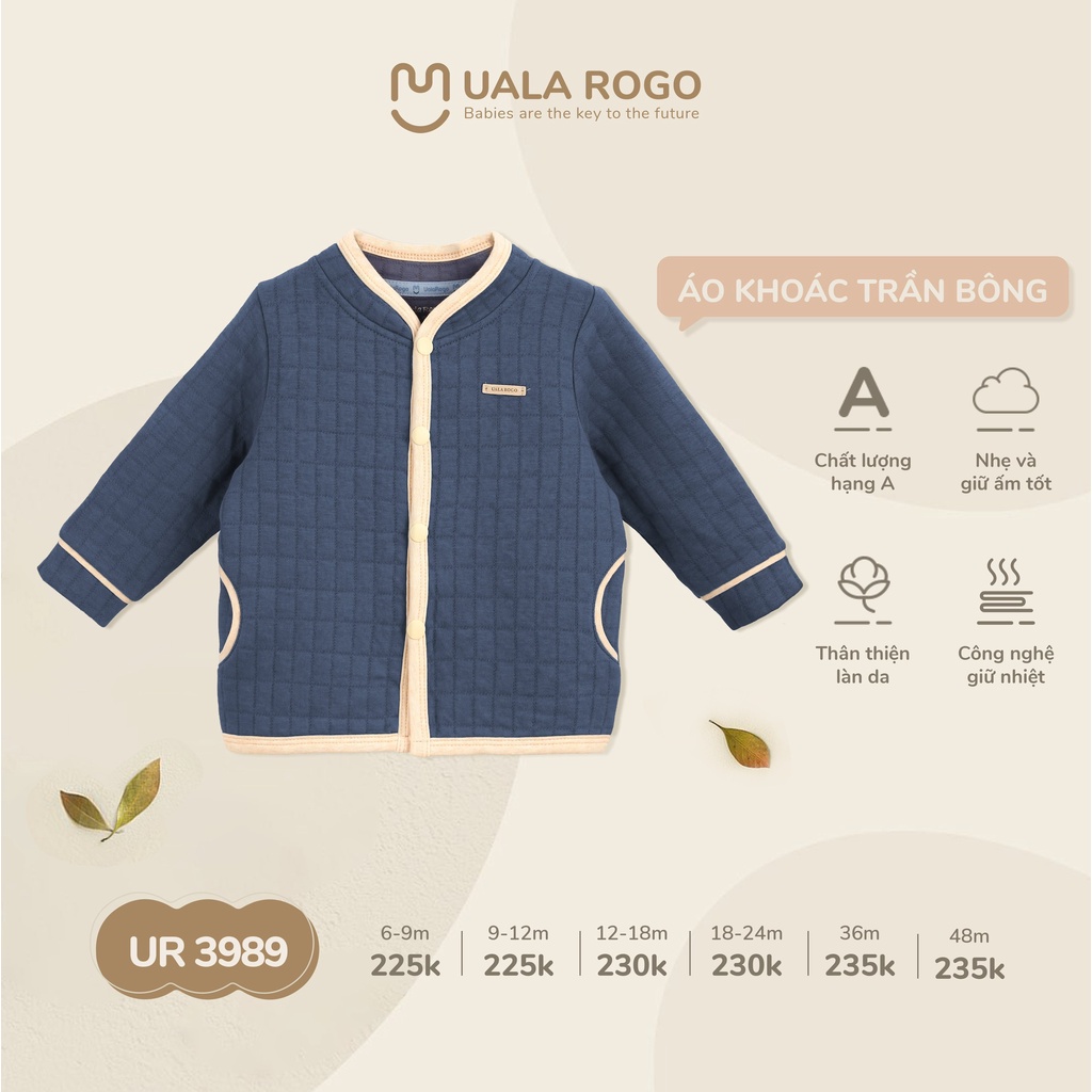Áo khoác trần bông UALA ROGO size 9m-4Y