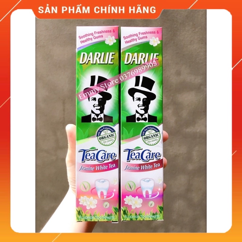 Kem Đánh Răng DARLIE Ông Tây Đen Tea Care Jasmine White Tea Essence 160g( Trà Xanh & tinh chất hoa nhài Trắng)