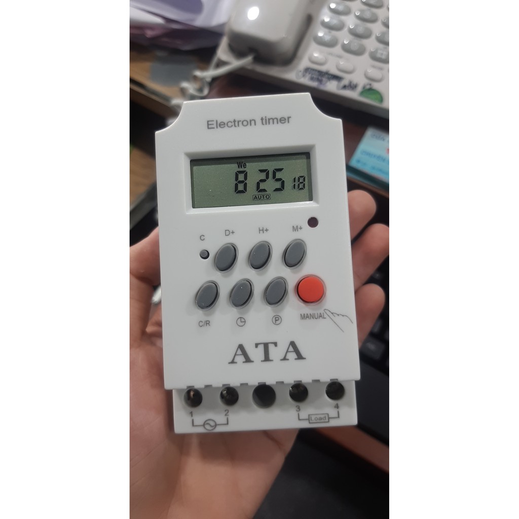 Công tắc hẹn giờ điện tử ATA AT-17C, 17 chương trình điều khiển tắt mở chuông báo theo lịch hẹn - Hàng chính hãng
