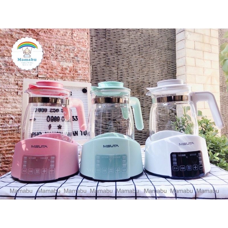 Máy Hâm Nước Pha Sữa Misuta Ấm Giữ Nhiệt, Bình Đun Nước Pha Sữa Dung Tích 1200ML Phiên Bản Mới Nhất Mamabu