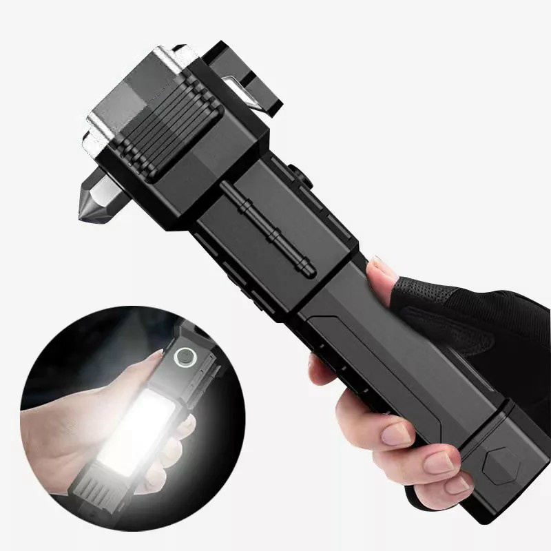 Đèn Pin Thoát Hiểm Ô Tô 8in1 Đa Chức Năng Đèn Pin Cầm Tay Siêu Sáng Chống Nước Sạc Usb Dùng Trong Trường Hợp Khẩn Cấp