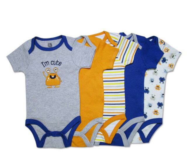 Set 5 body chip cho bé size 3-12m