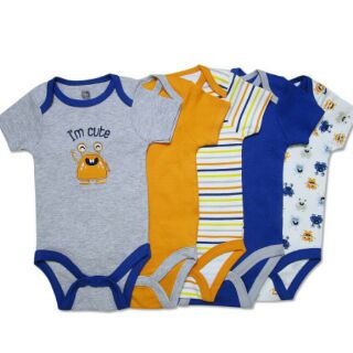 Set 5 body chip cho bé size 3-12m